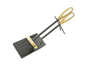 Hearth Tidy Loop – Black and Brass