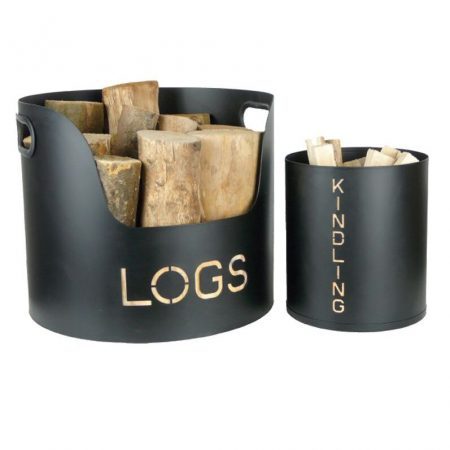 Log and Kindling Tubs (Black)