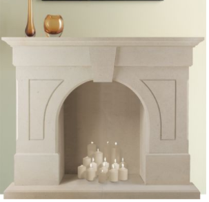 Clearwell stone fireplace