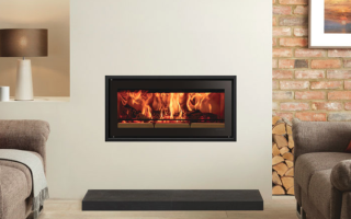 Studio 2 Edge + inset wood burning fire