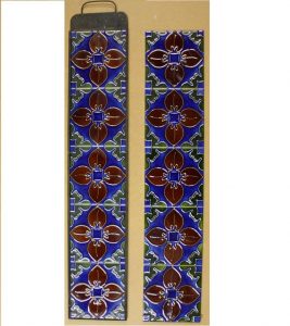 Blue Brown Tube-Lined Tiles - Was £180 Now £90