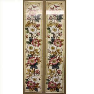 Ducal Dog Roses Set of 5 Transfer Tiles x 2 (minor damage to one tile) - Was £60 Now £20
