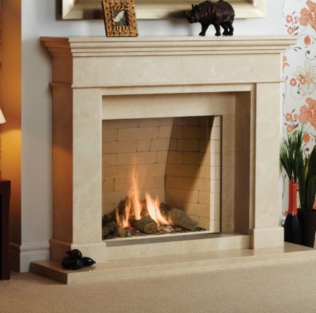 Natura Wirdum Limestone Fireplace