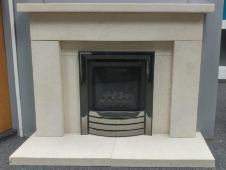 Wessex Fireplaces 48 inch Loarre stone fireplace in natural Bathstone (Halstead) - Was £1246 NOW £1000
