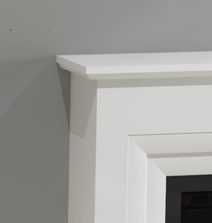 Valino electric fireplace top detail