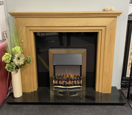 Trent Brookfield Solid Oak Surround with Granite Back Panel & Hearth Ex-Display (Norwich Shop)