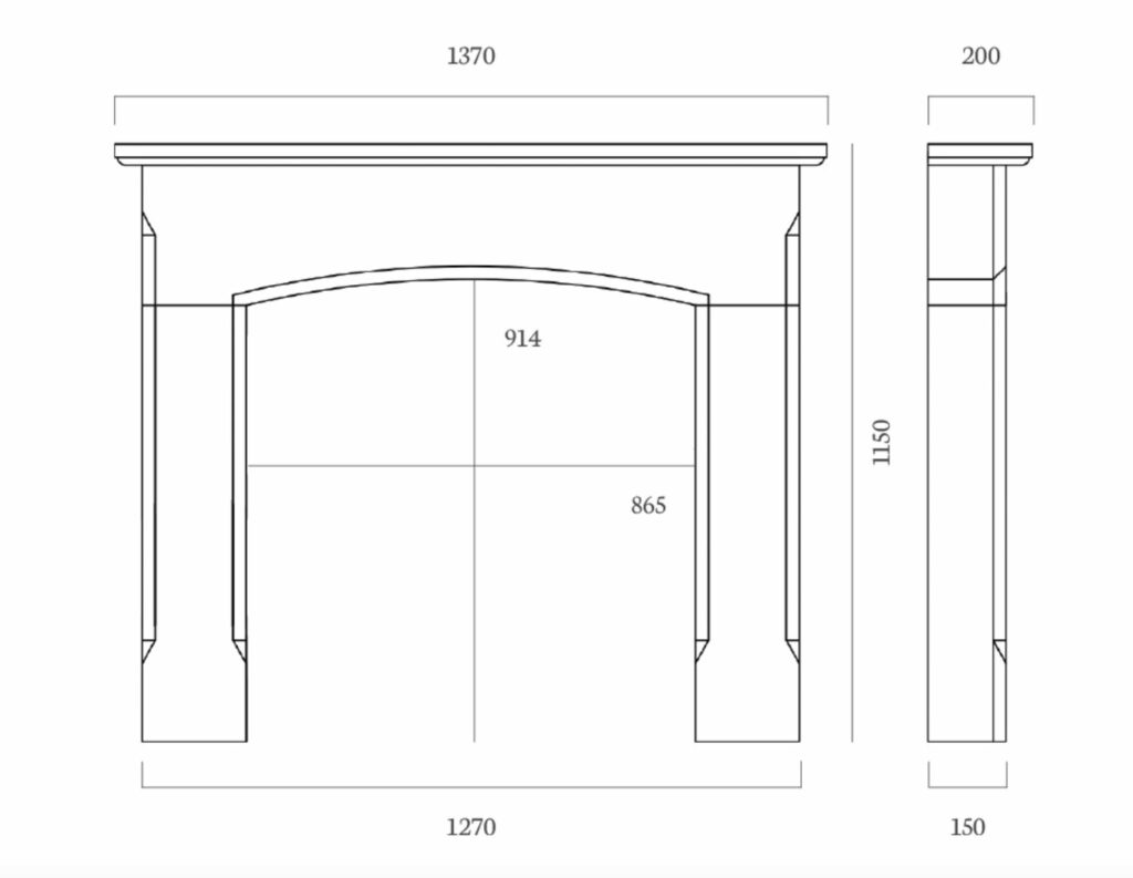 Bellingham 54″ Fireplace Mantel - Zigis Fireplaces