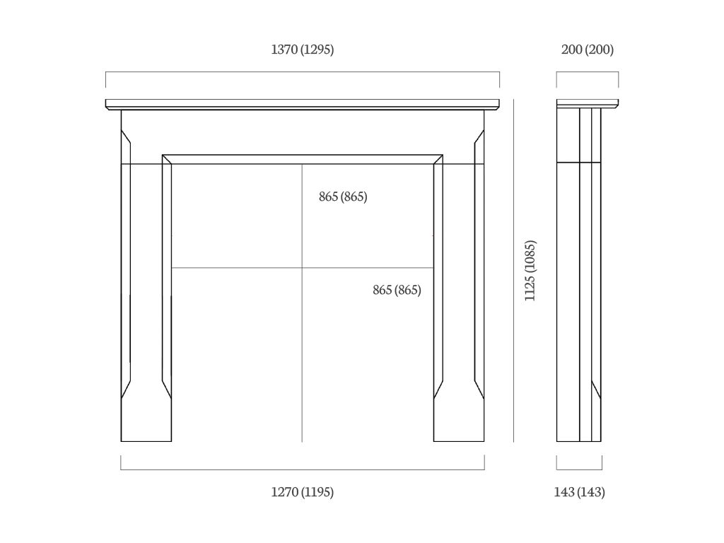 Lingwood 54″ Fireplace Mantel - Zigis Fireplaces