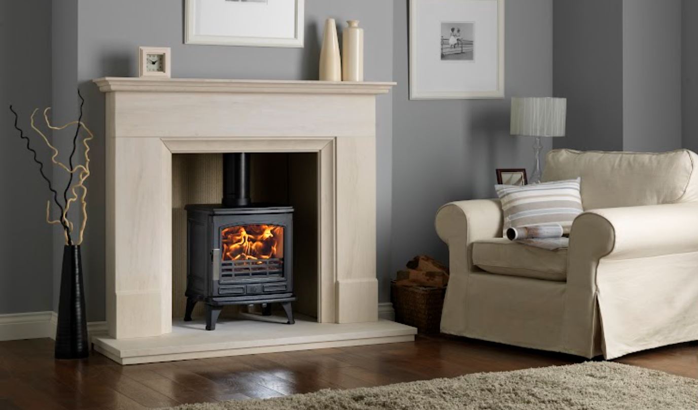 Oakdale Multifuel stove and mentel