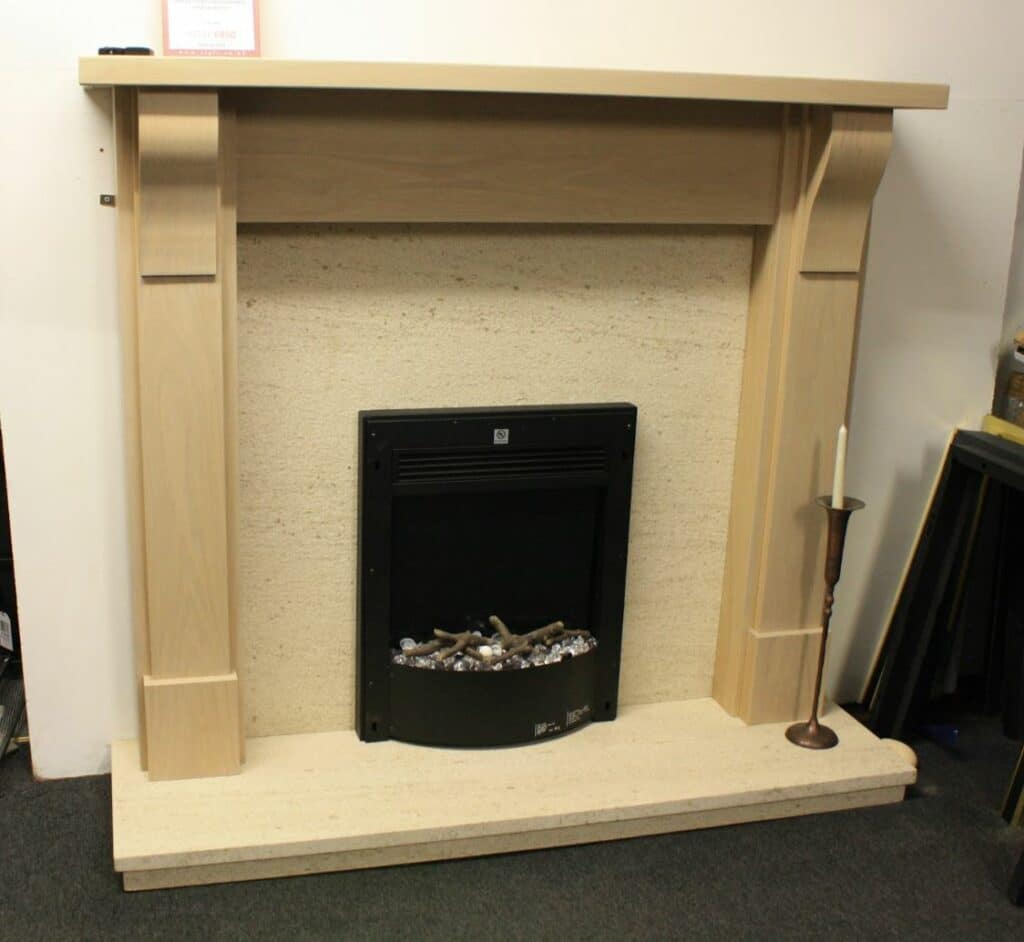 Trent Fireplaces Carlisle 54" Mantel in Whitewashed Laminated Finish