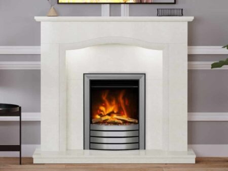 Atwick in White Micromarble with Saxton 16 with Chrome Front