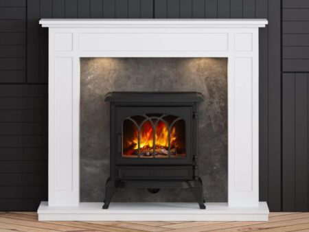Braythorn in Ice White with Roseville Electric Stove