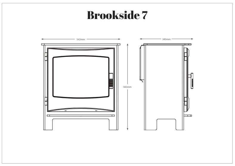 Brookside 7 fireplace dimensions