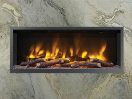 Delamere 1000 - Black Nickel fireplace