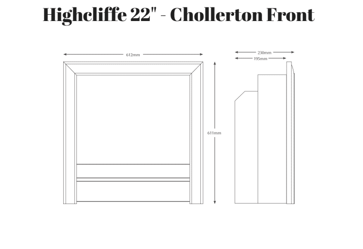 highcliffe 22 chollerton dimensions