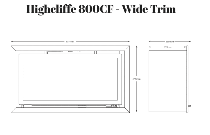 highcliffe 800cf wide dimensions