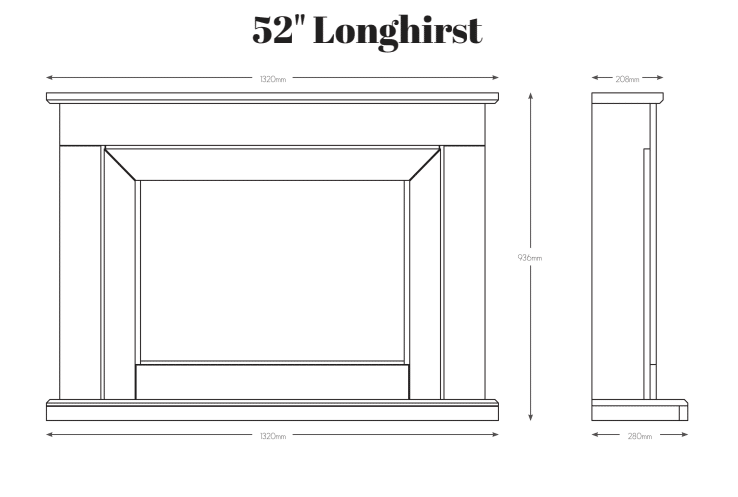 longhirst fireplace dimensions