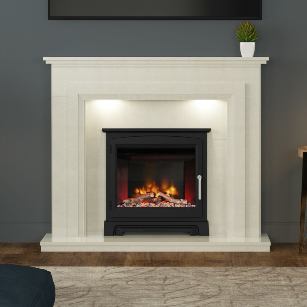 Saxton 22 - Cast Stove Front Electric Inset Fire