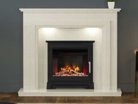 Saxton 22 - Cast Stove Front Electric Inset Fire