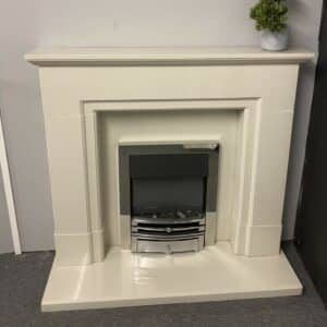 Capital Fireplaces Acombe 48_ Fireplace Suite in White Micromarble