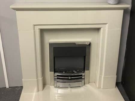 Capital Fireplaces Acombe 48_ Fireplace Suite in White Micromarble