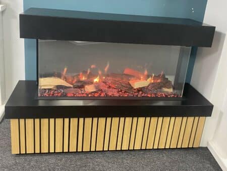 Focus Fireplaces Oregon electric suite with Onyx 110RW electric fire