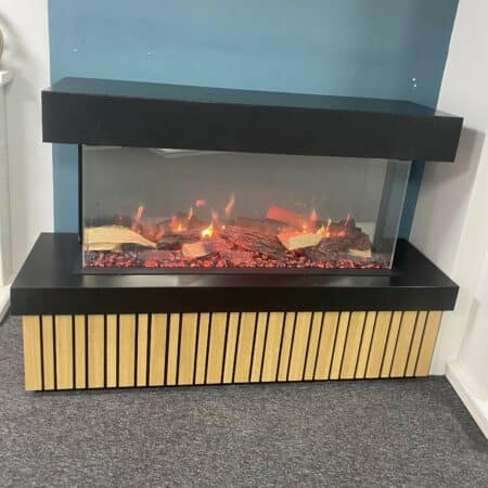 Focus Fireplaces Oregon electric suite with Onyx 110RW electric fire