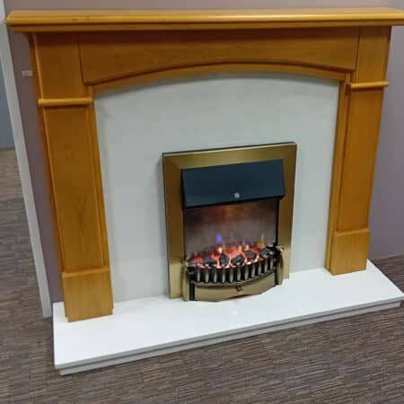 Solid Oak 54_ Fire Surround in Natural Oak Finish