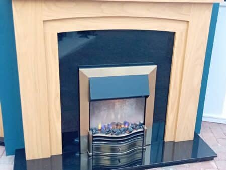 Trent Fireplaces Benidorm Arch MDF Oak Veneer & Granite Set