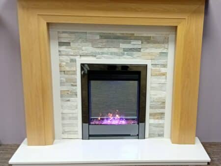 Trent Fireplaces Mantel & Back Panel and Hearth (1)