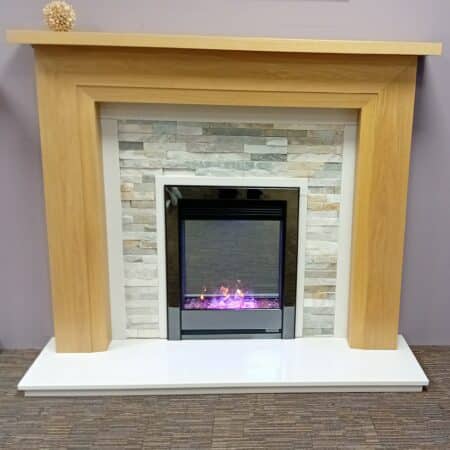 Trent Fireplaces Mantel & Back Panel and Hearth (1)