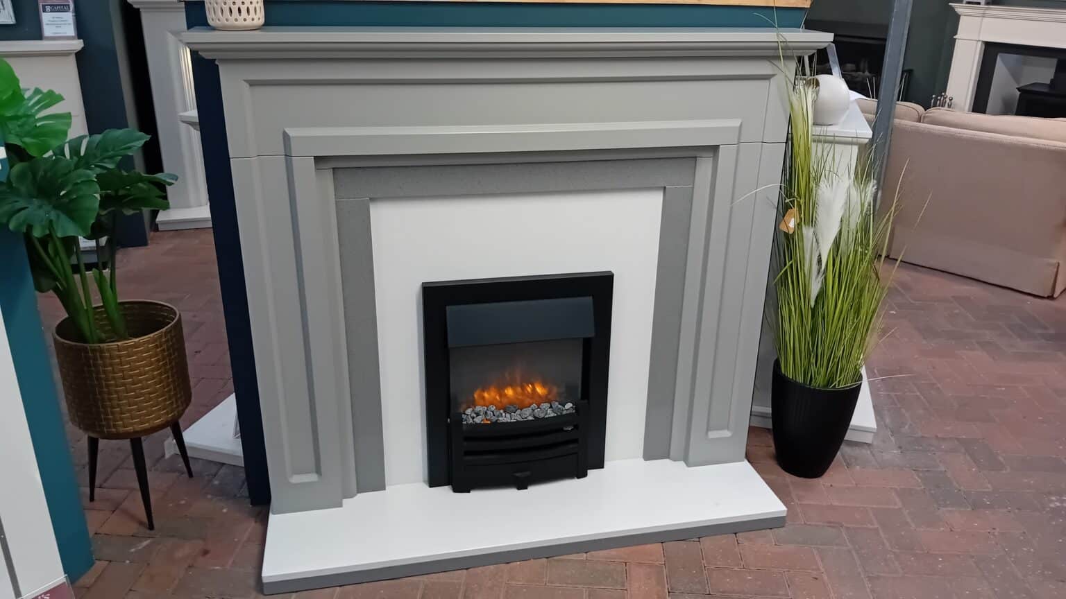 Trent Fireplaces Mayfair 58" Surround in MDF with a Grey Painted Finish