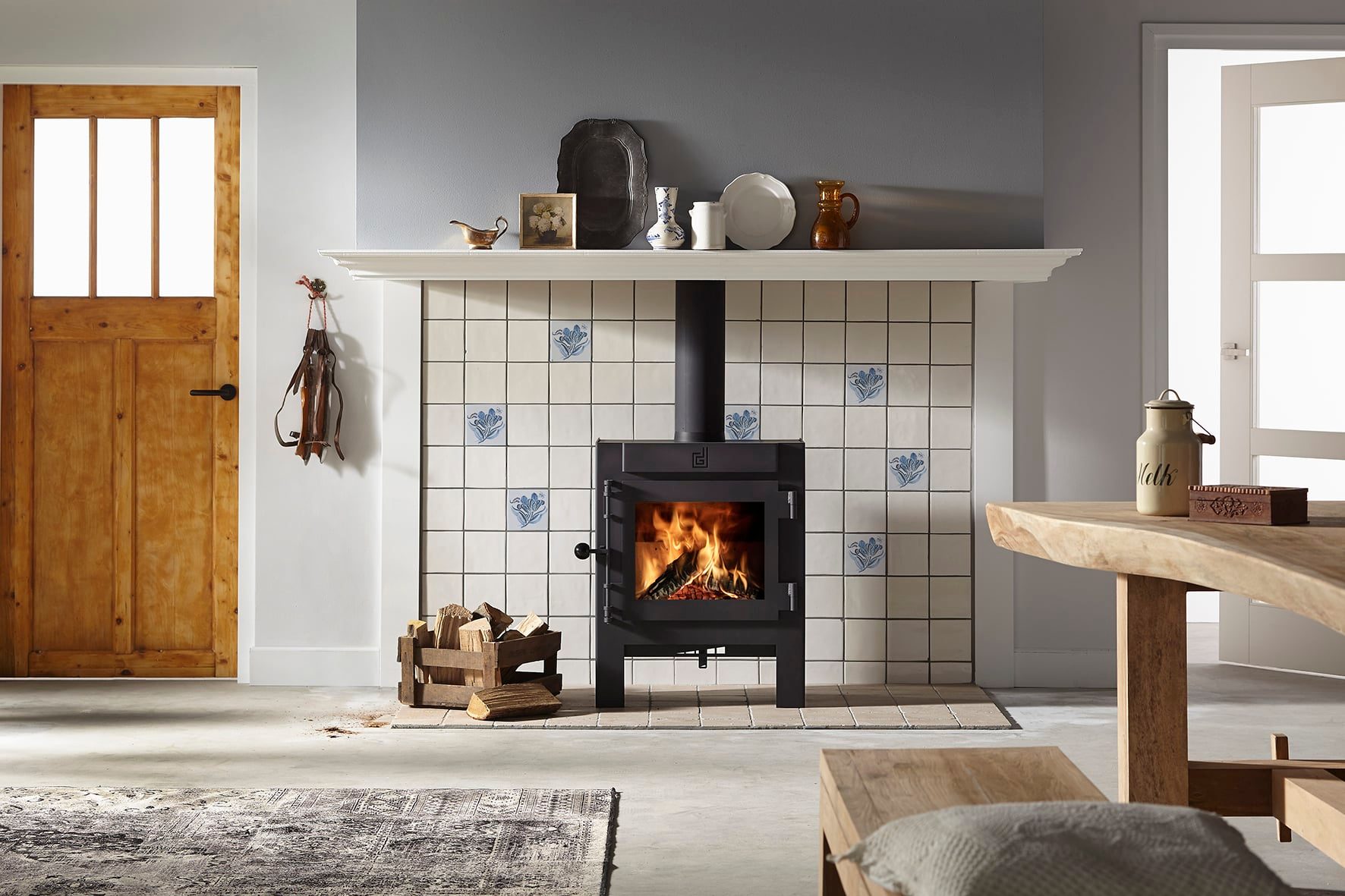 Dik Geurts large wood burning stove in a kitchen Dik Geurts large wood burning stove in a kitchen
