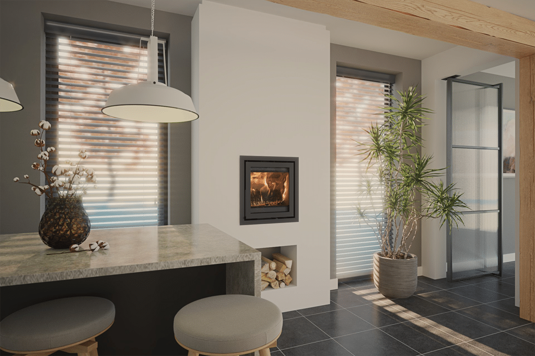 Dik Geurts Instyle 550 wood burning stove kitchen Dik Geurts Instyle 550 wood burning stove kitchen