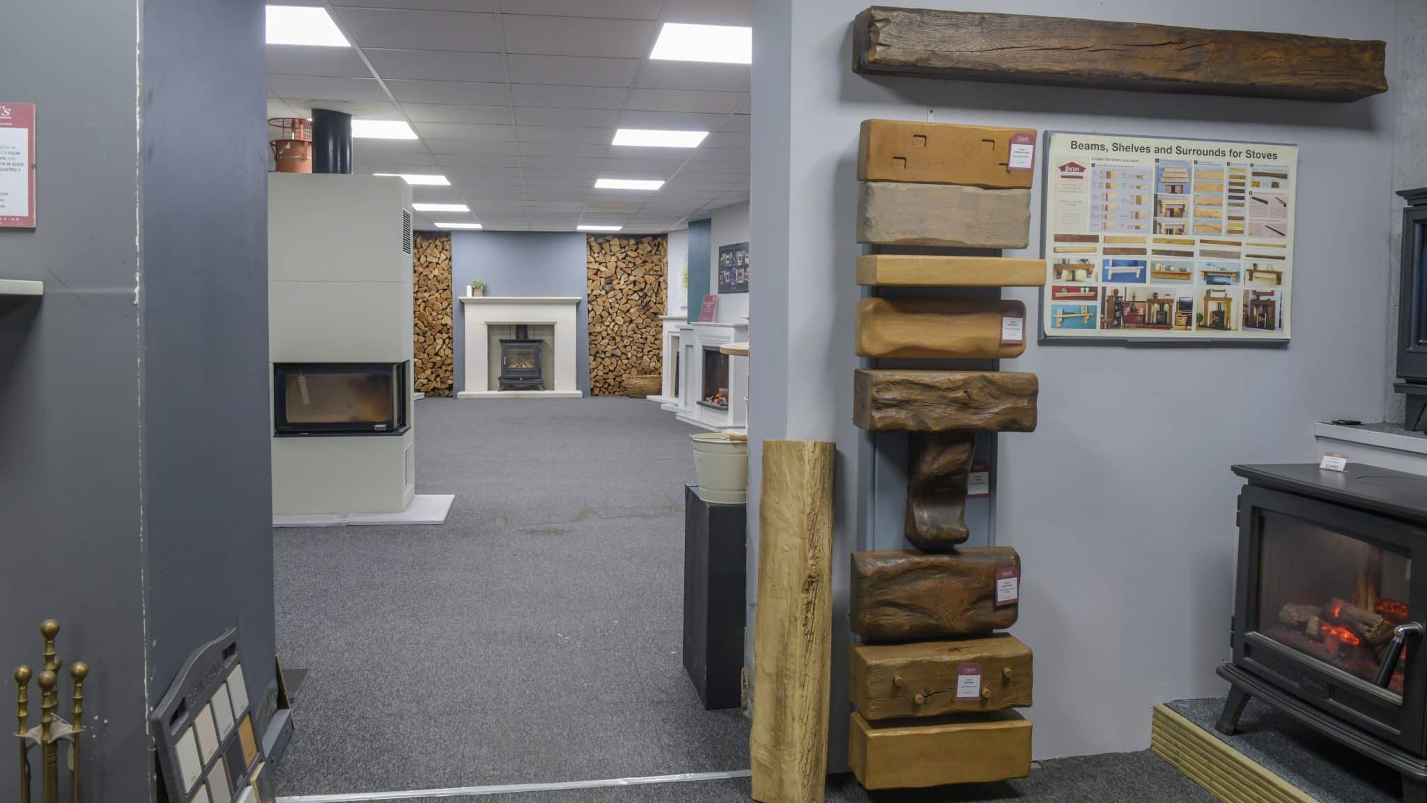 beams shelfs and surrounds for stoves