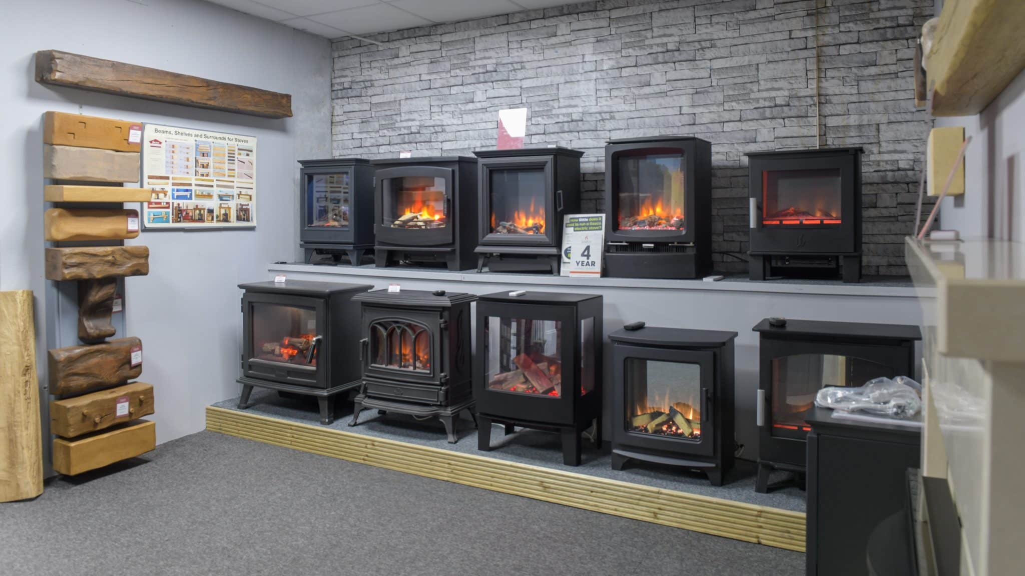 fire mantels and stoves