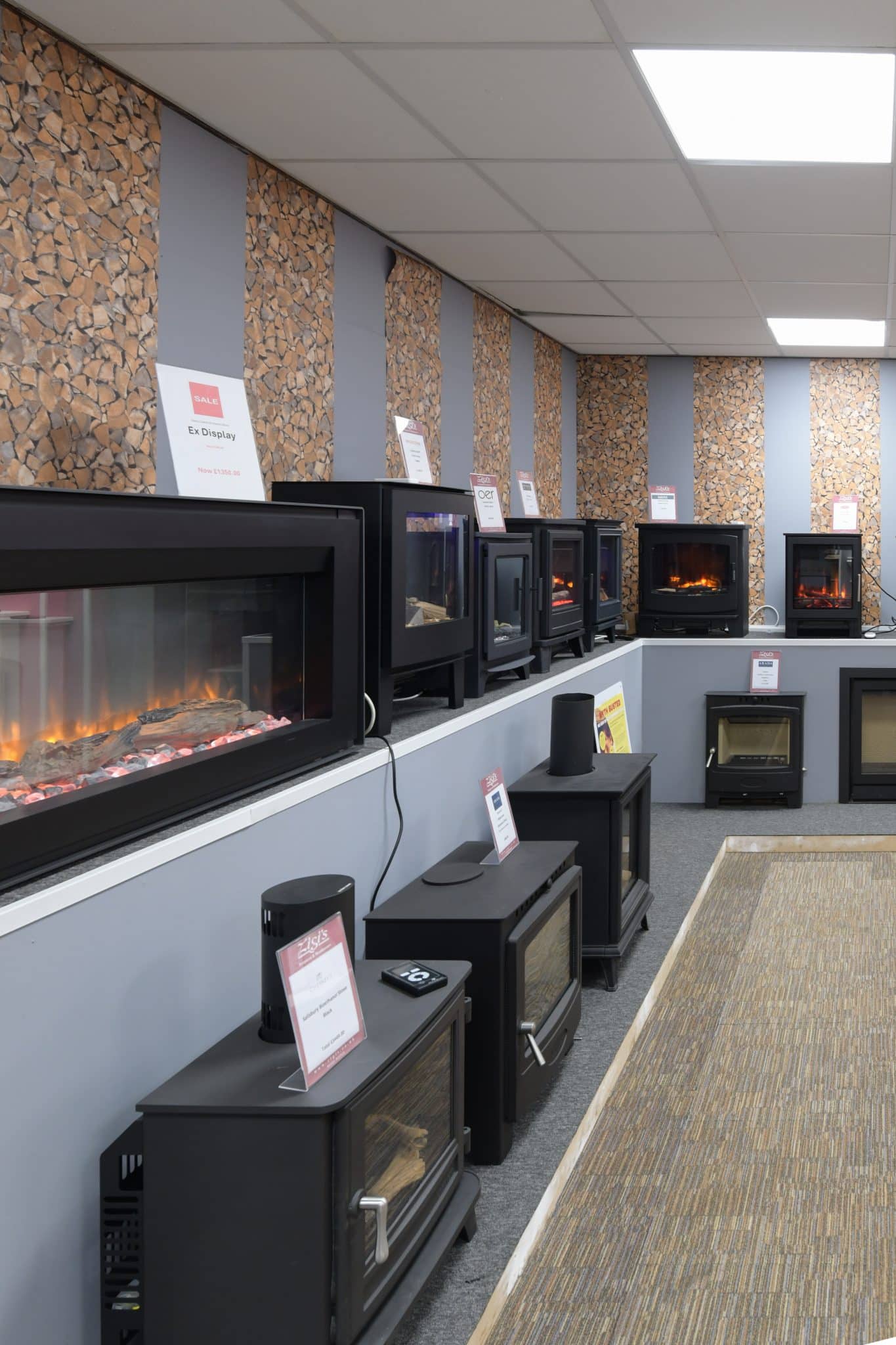 stoves in Cambridge fire shop