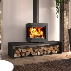 Dik Geurts - Bora Corner, Plateau Straight wood burning stove
