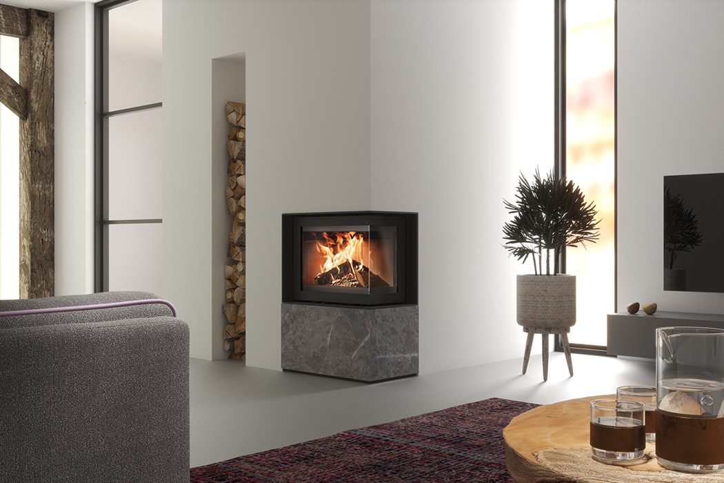 Dik Geurts Instyle Corner Slim 660-570 wood burning stove