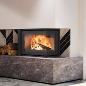 Dik Geurts - Instyle Corner Slim wood burning fire