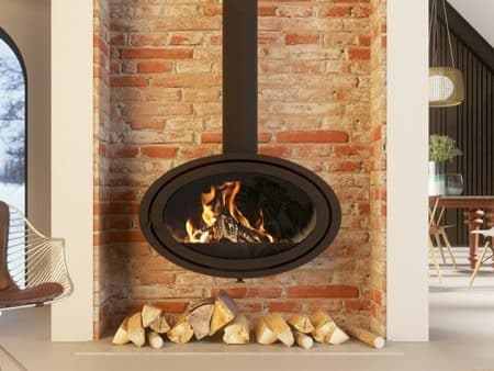 Dik Geurts - Oval Front, Fixed Wood stove with decor