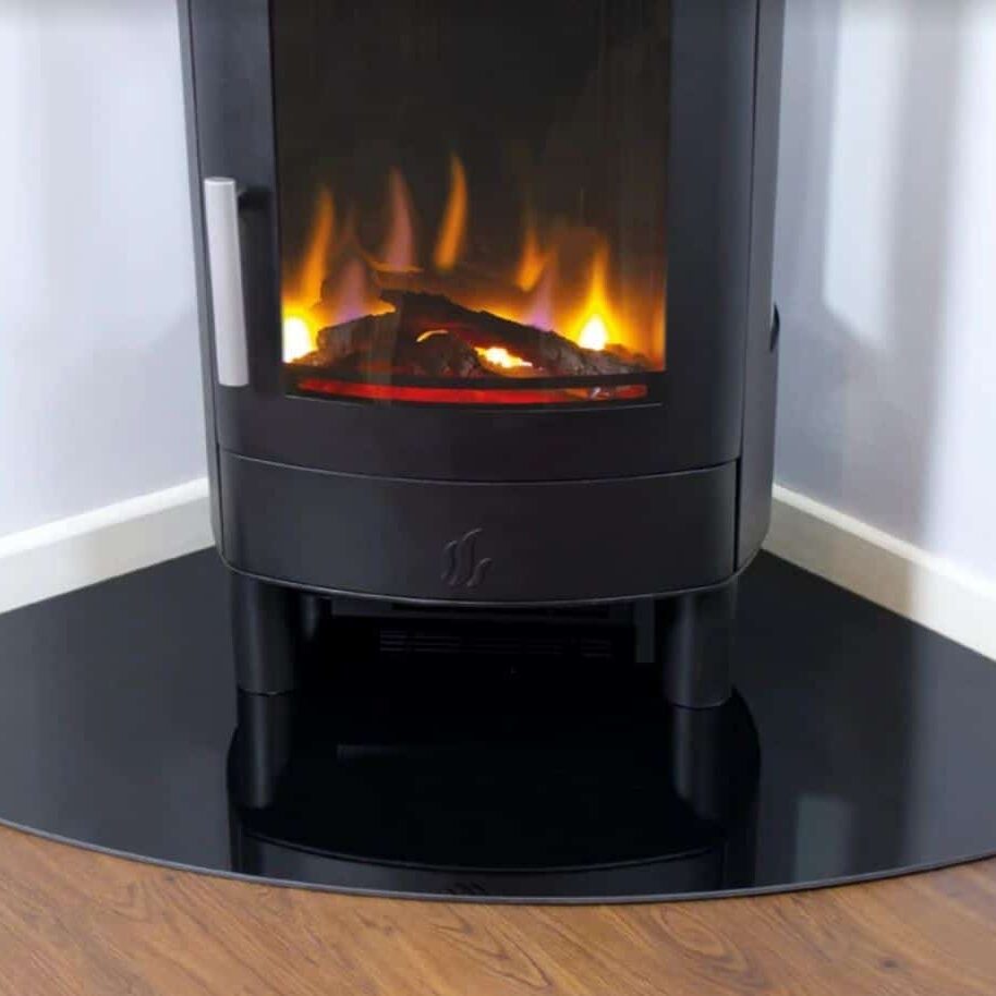 ACR Glass Corner Hearth for Electric Stoves