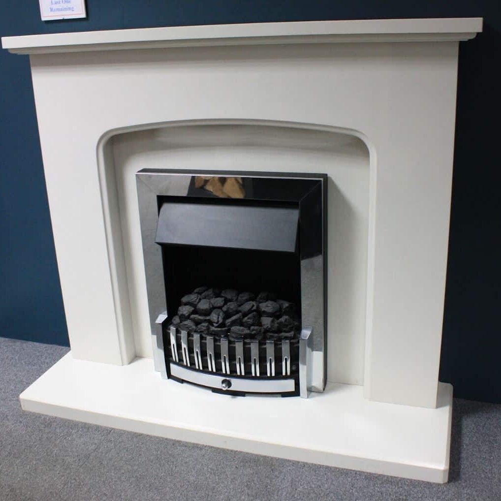 Capital Fireplaces Murtosa 48" Fireplace in White Micromarble (Colchester Shop)
