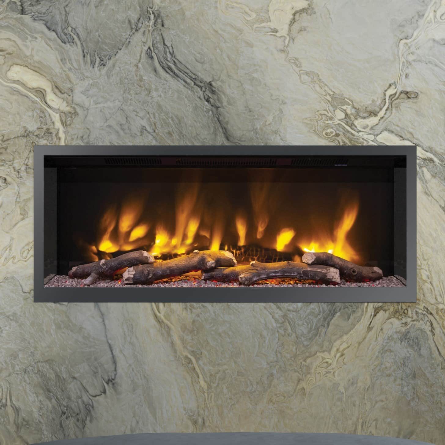 Delamere 1000 - Black Nickel fireplace