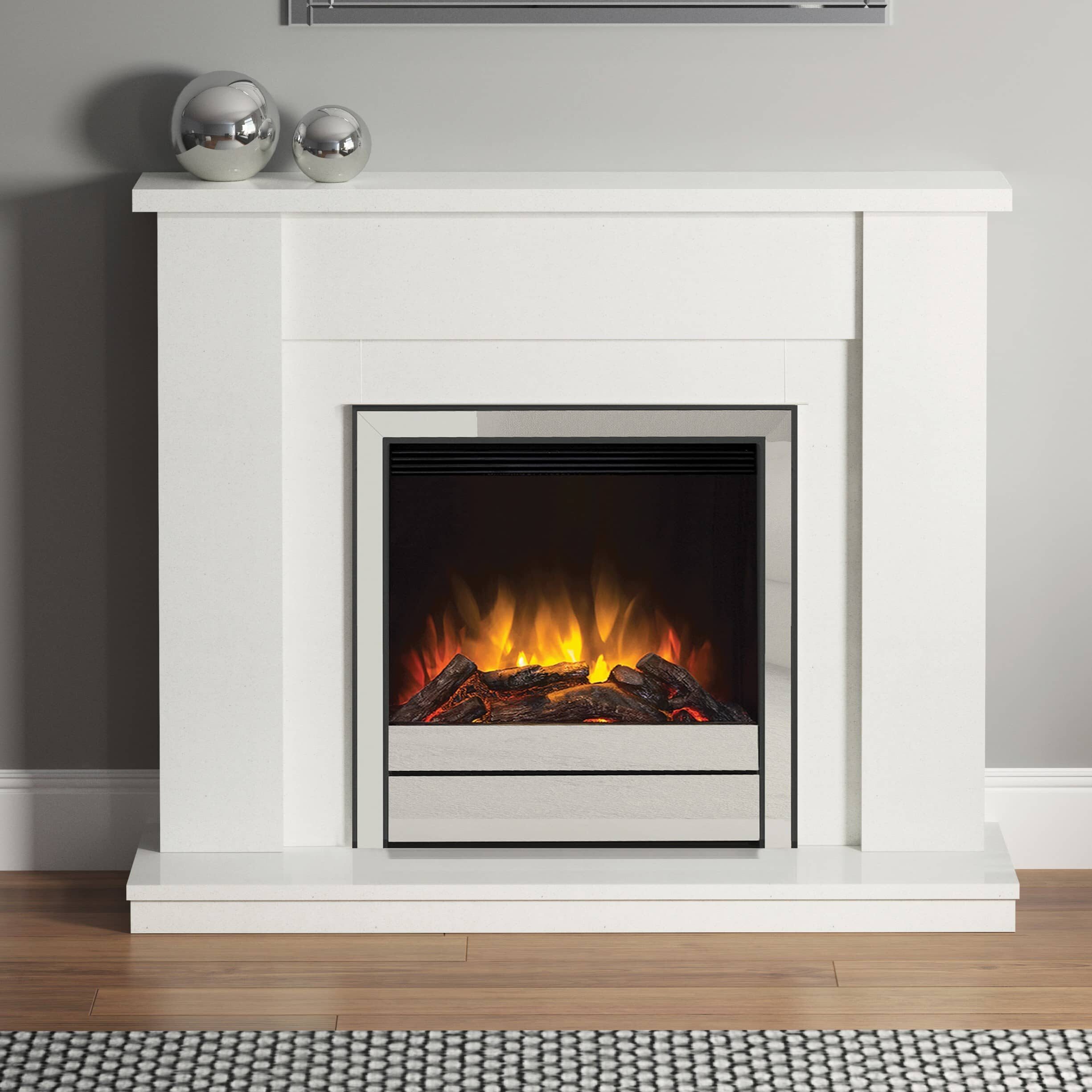 Hallington Micro Marble Electric Fireplace