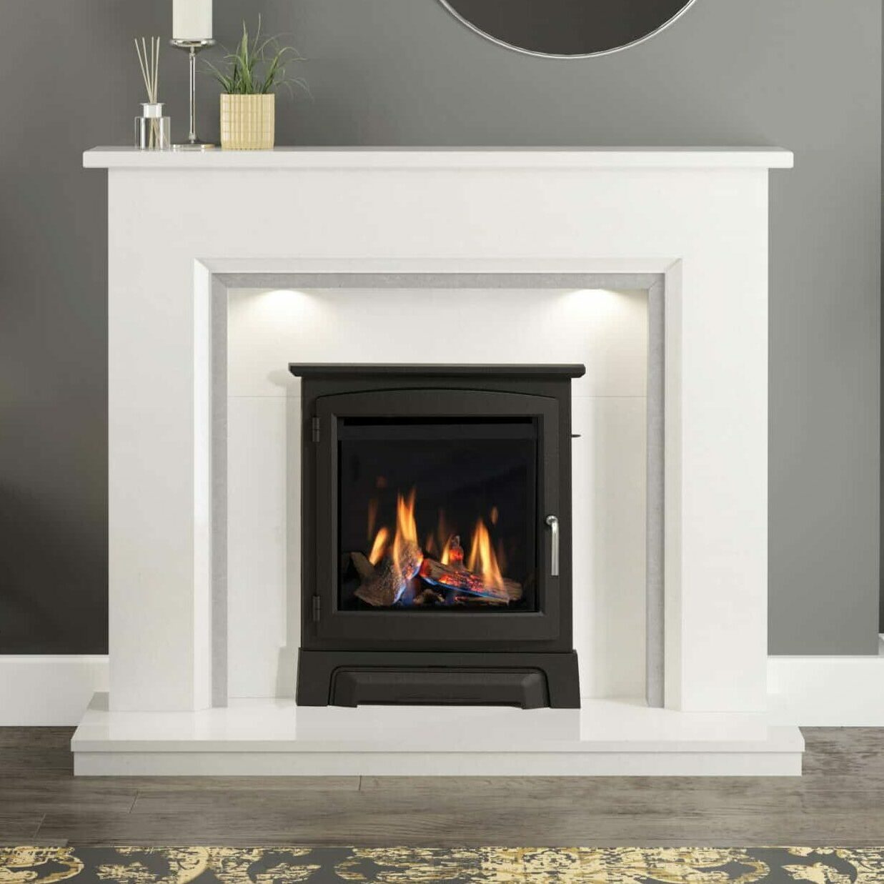 Highcliffe 16 with Cast Stove Front decor