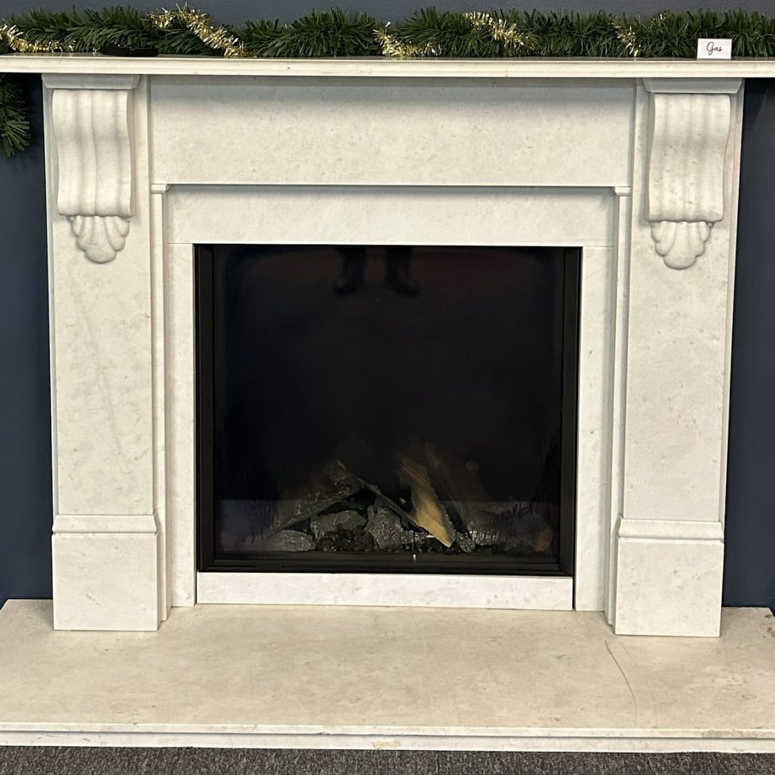 Stovax Victorian Corbel Antique White Marble Surround Only